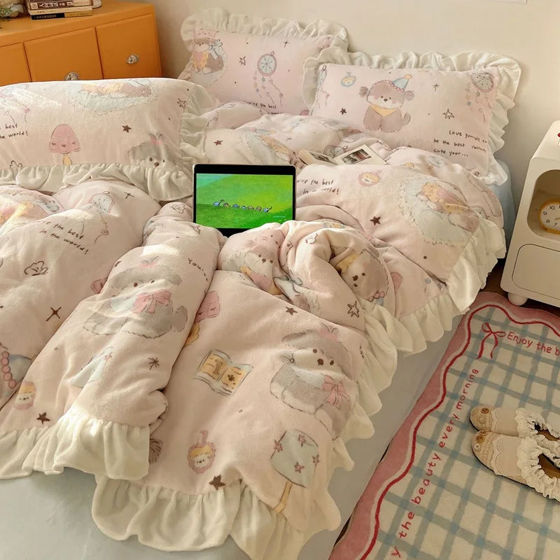 Cartoon Printed Bedding Set