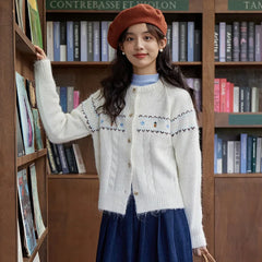 Lucia Cottagecore Cardigan with Embroidery