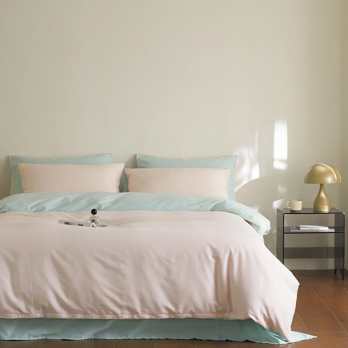 High End 100% Cotton Duvet Cover Set Mixed Color Skin Friendly Queen Bedding Set