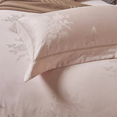 1000TC Egyptian Cotton Butterfly Flowers Jacquard Luxury Bedding Set