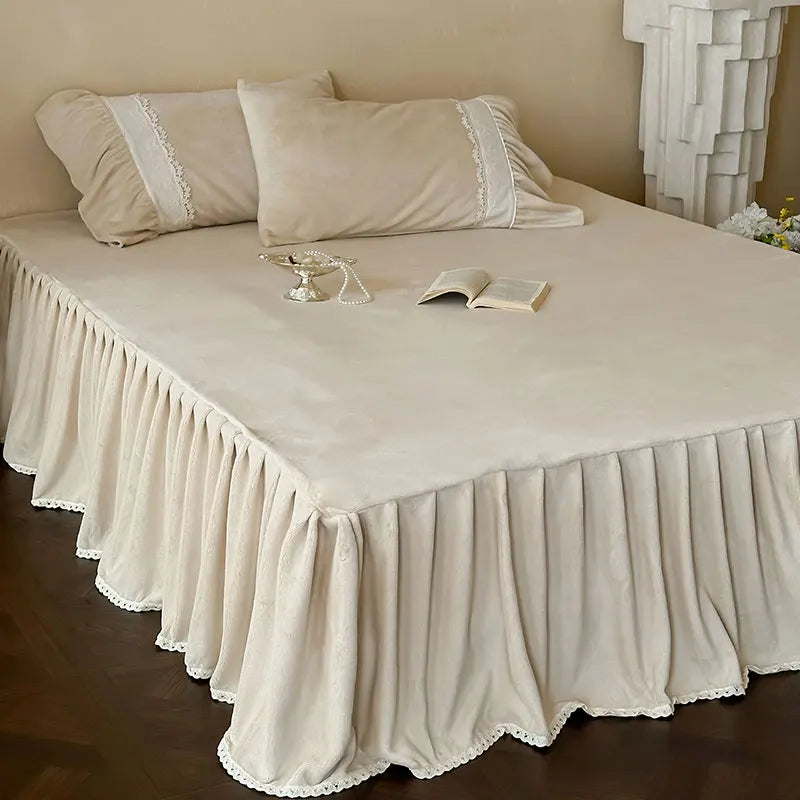 French Lace Ruffles Princess Bedding Set