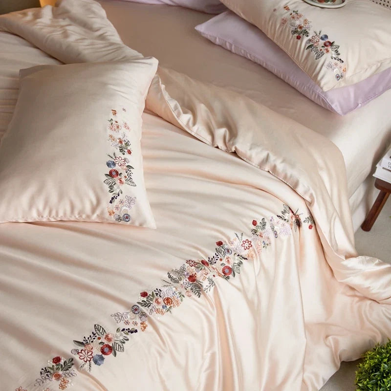 800TC Lyocell Fiber Soft Silky Cooling Summer Bedding Set