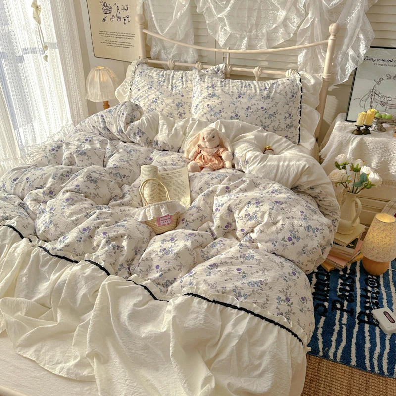 INS Princess Ruffle Printed Bedding Set