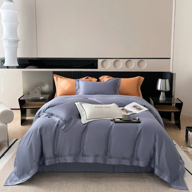 4Pcs Luxury 800TC Lyocell Soft Silky Cooling Summer Bedding Set