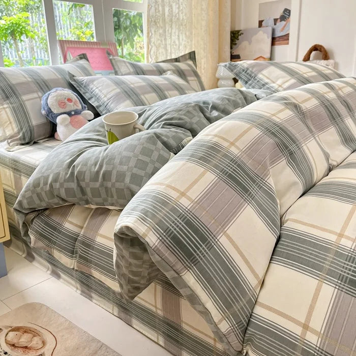 Korean Printed Duvet Cover Twin Queen Soft Comforter Covers Washable Single Double Bedding Home Quilts Cover  (No Pillowcase)