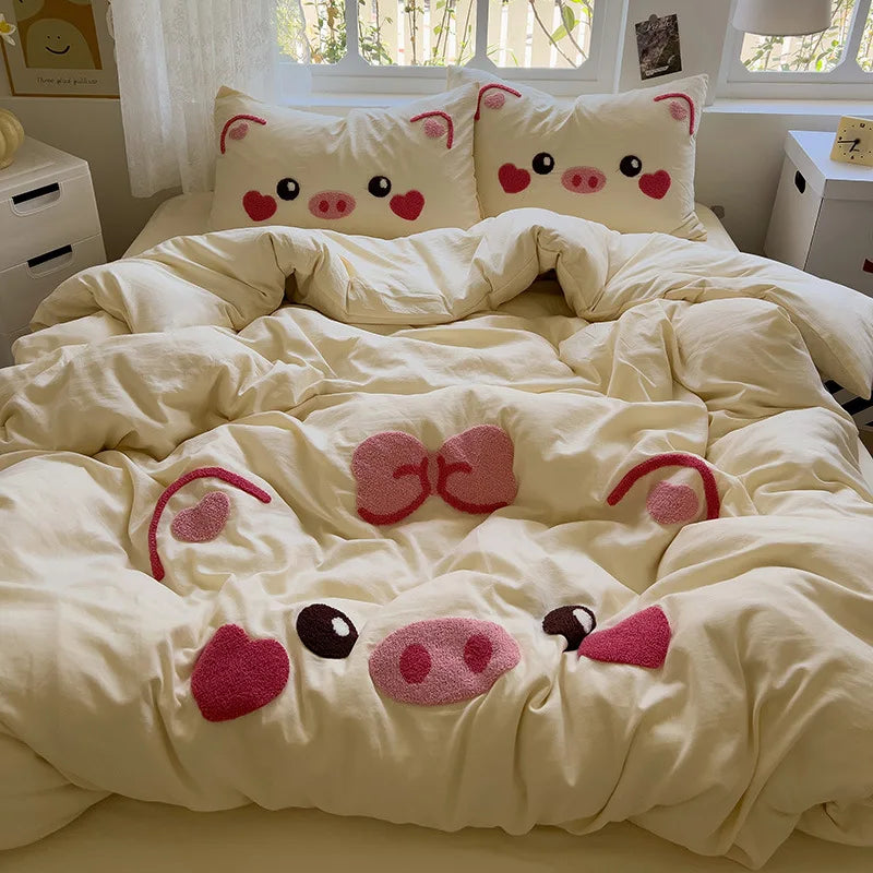 Cute Pig Bedding Set