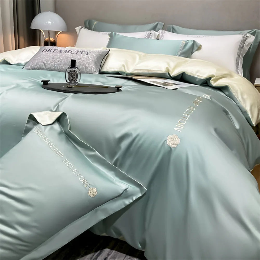 Thickened Brushed Pure Cotton 4-piece Bedding Set
