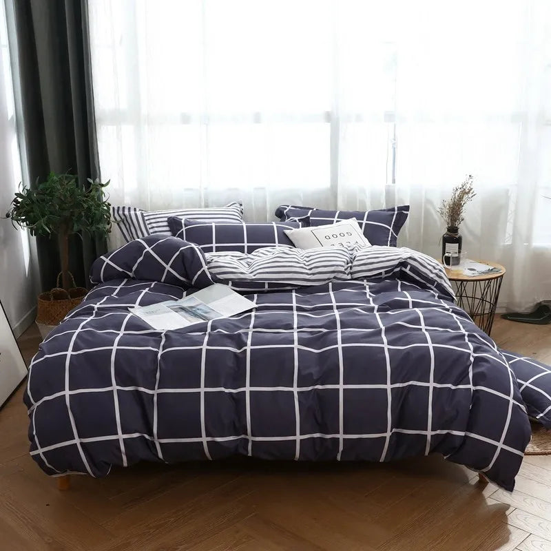 Simple Printed Duvet Cover Single Bed Quilt Cover Geometric Pattern Queen King Size One Comforter Cover Without Pillowcases
