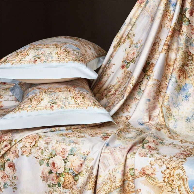 Luxury Floral Print Bedding Set