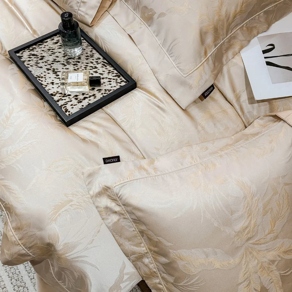 Premium 100% Cotton 200TC Plant Woven Printed Modern 4PCS Bedding Set