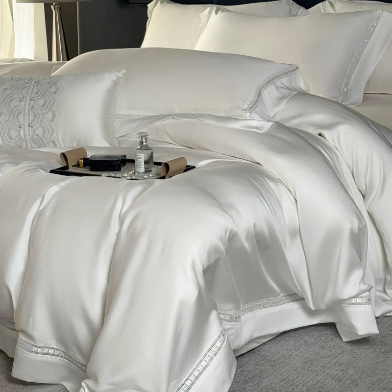 800TC Lyocell Bamboo Fiber Soft Silky Cool Feeling Summer Bedding Set