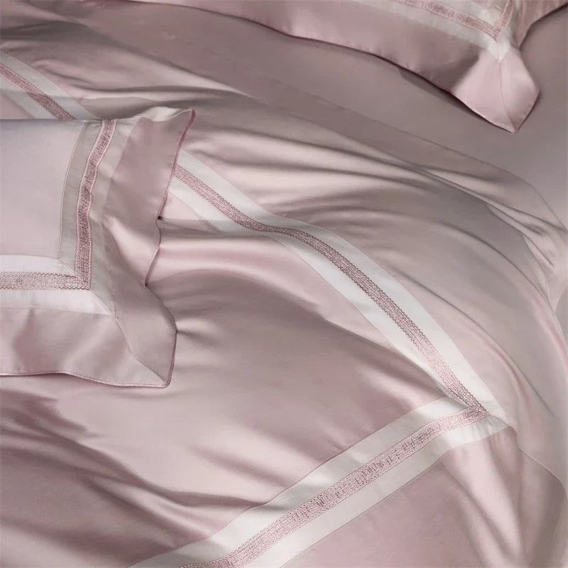 Luxury Embroidery 1000TC Lyocell Cotton Brushed Queen King Size Bedding Set