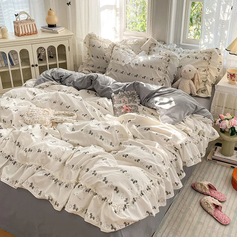 Princess Style French Printed Bedding Set