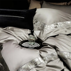 1000TC Egyptian Cotton Jacquard Wide Border Luxury Bedding Set
