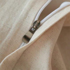 Cotton Linen Blend 4Pcs Bedding Set