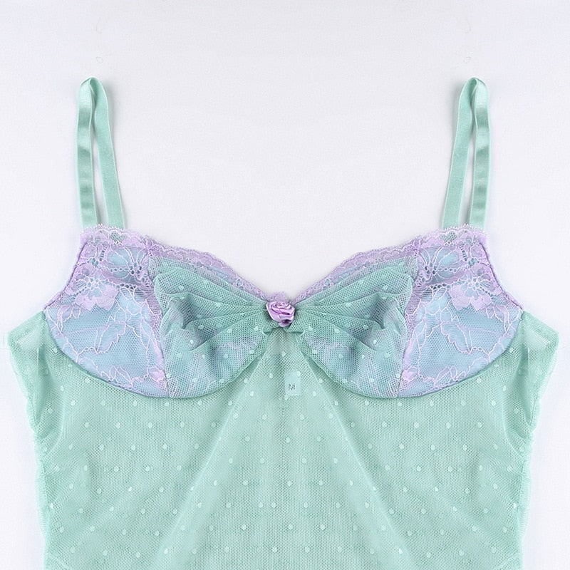 Mermaid Mesh Fairycore Crop Top