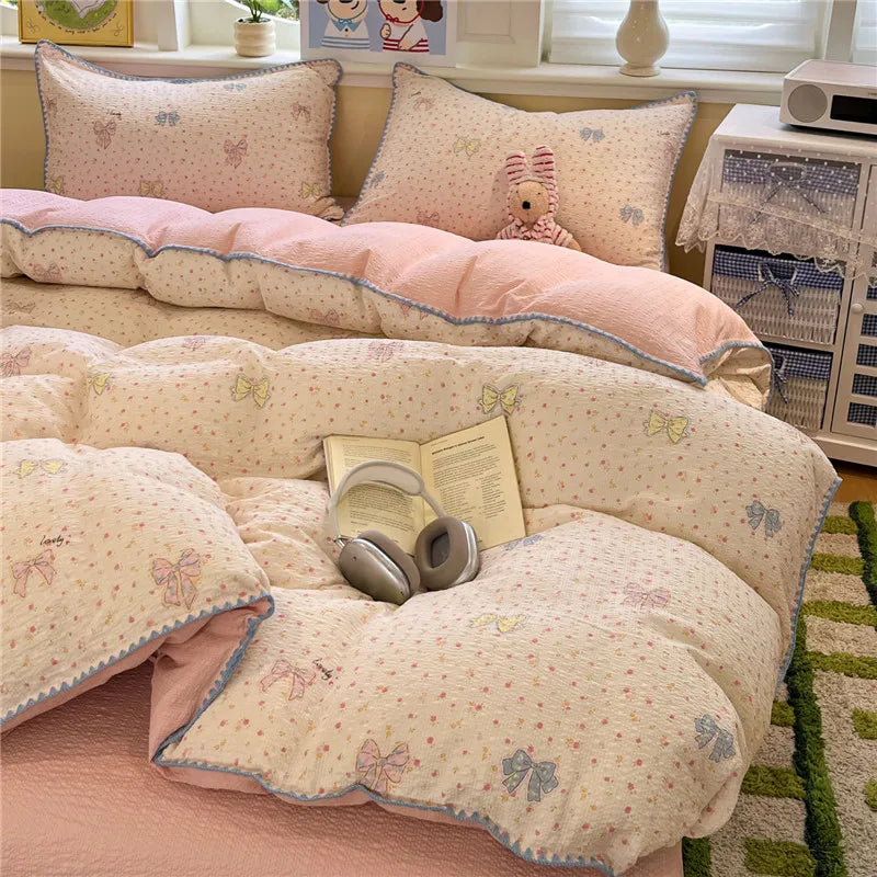3/4Pcs Cartoon Print Bedding Set