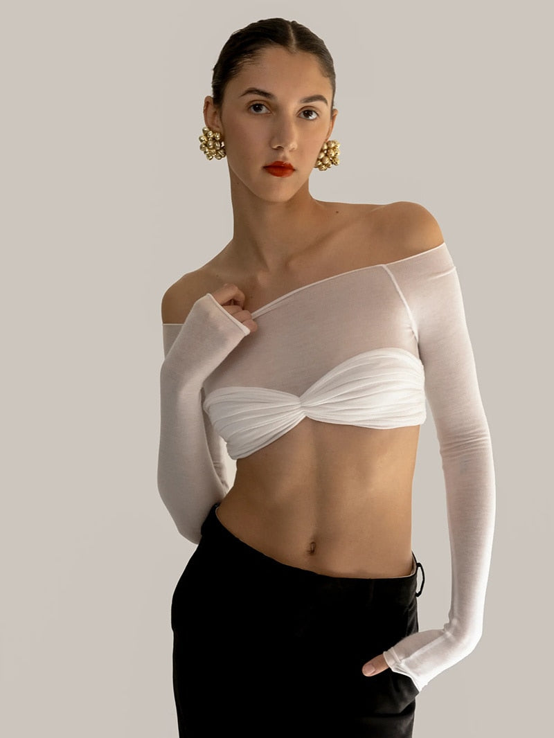 Brett Mesh Crop Top