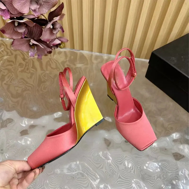 Stylish Peep-Toe High Wedge Heel