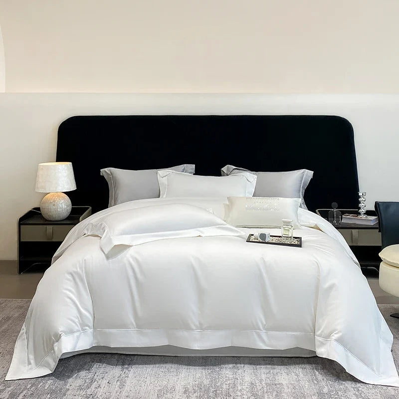 600TC Egyptian Cotton Luxury Solid Solor Hotel Style Bedding Set