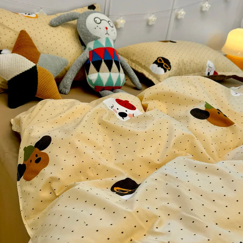 Ins Bear Bedding Set