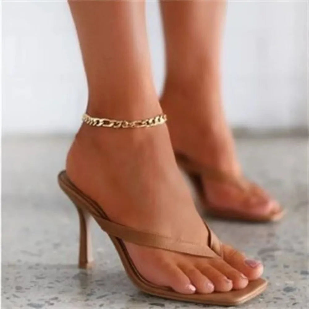 Women Retro Slippers Soft Leather Sandals