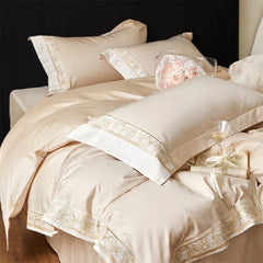 1000TC Egyptian Cotton Luxury Embroidery Border Bedding Set