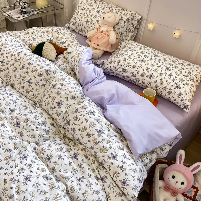 Pink Floral Bedding Set