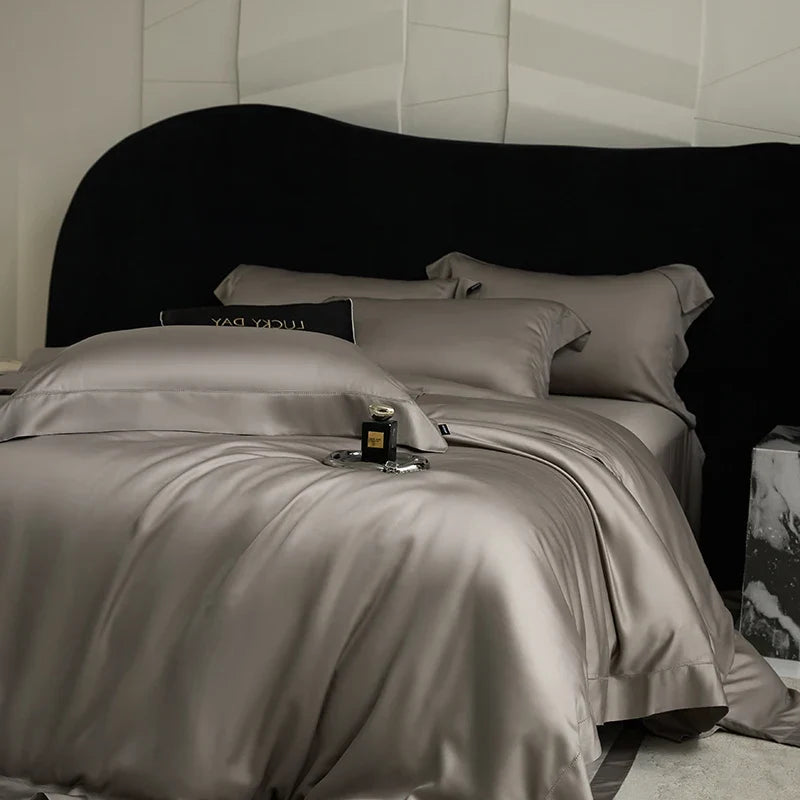 1000TC Lyocell Eucalyptus Fiber Super Soft Silky Queen King Size Bedding Set