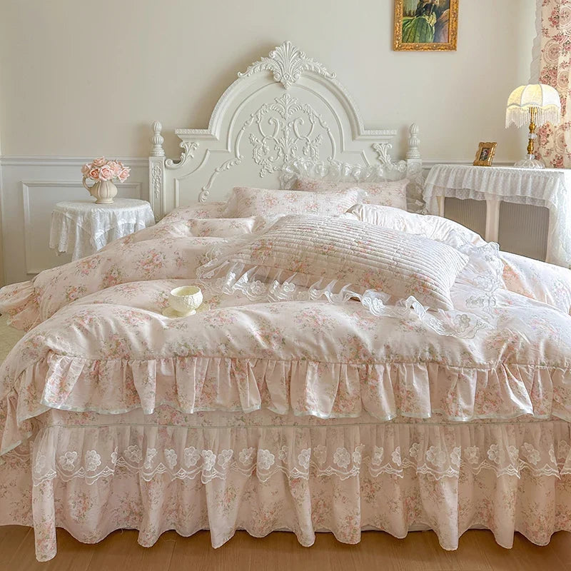 100% Cotton Floral Print Bedding Set