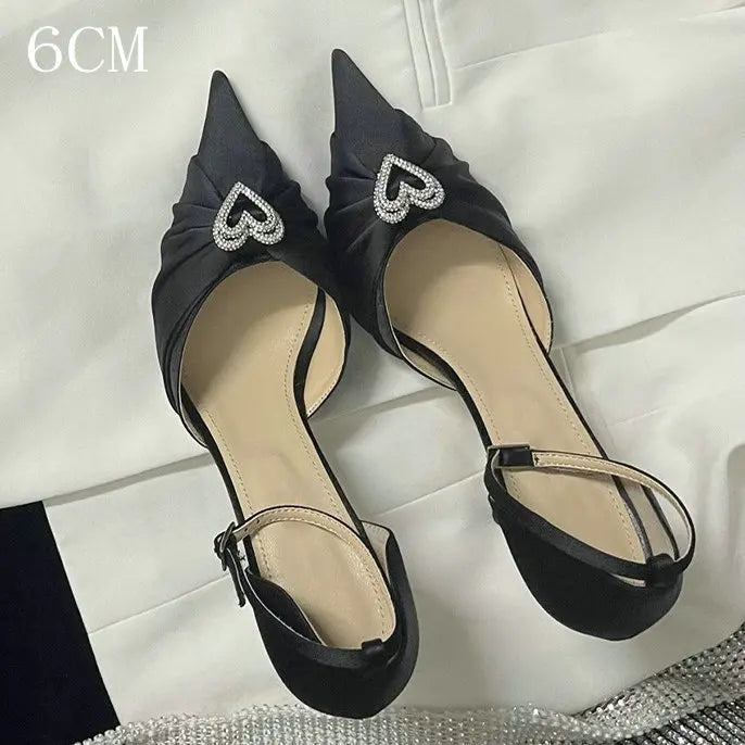 Heart Diamond-Bow High Heels
