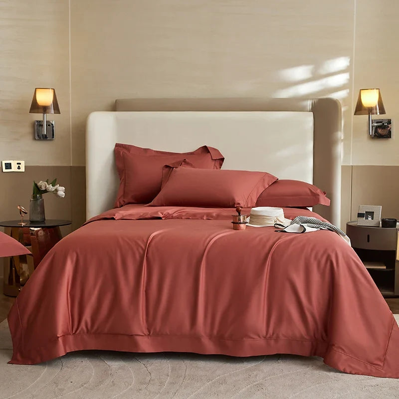 Luxury 1400TC Egyptian Cotton Soft Silky Black Bedding Set