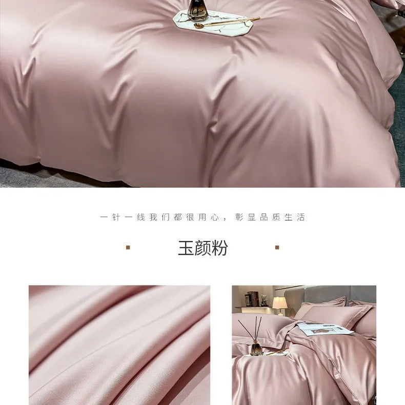 Grade A Long Staple Cotton Luxury High End 4 Piece Bedding Set