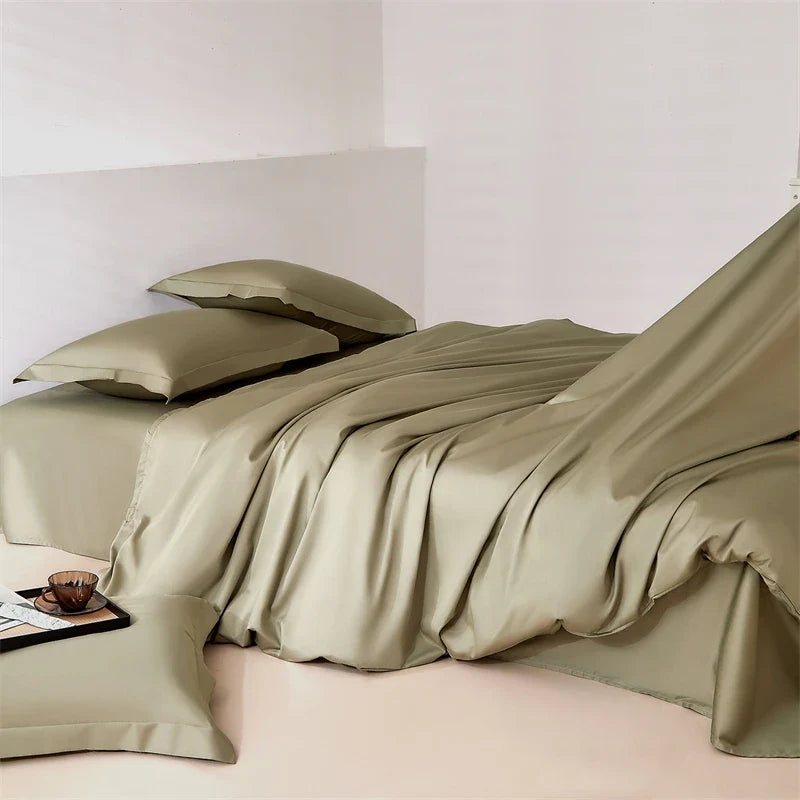 600TC Long Staple Cotton Luxury Solid Color Hotel Style Bedding Set