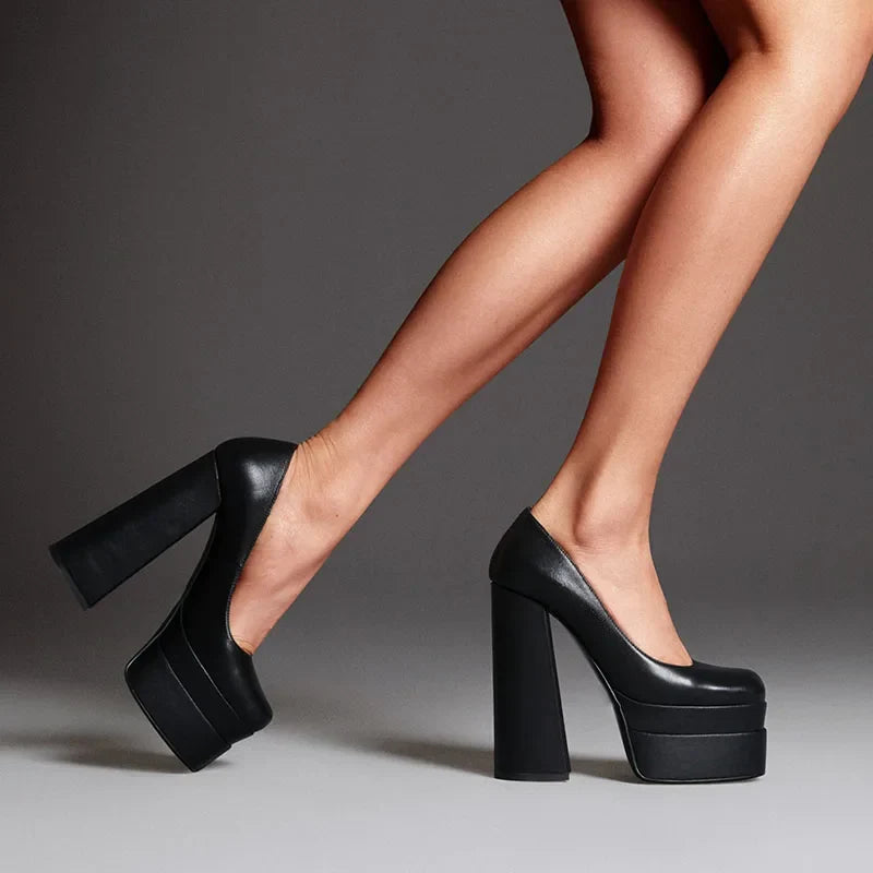 Extra Large Size Platform High-Heeled Shoes