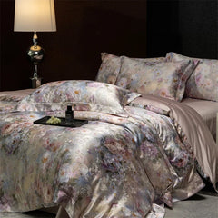Luxury Flowers Jacquard 1000TC Egyptian Cotton Soft Silky Bedding Set