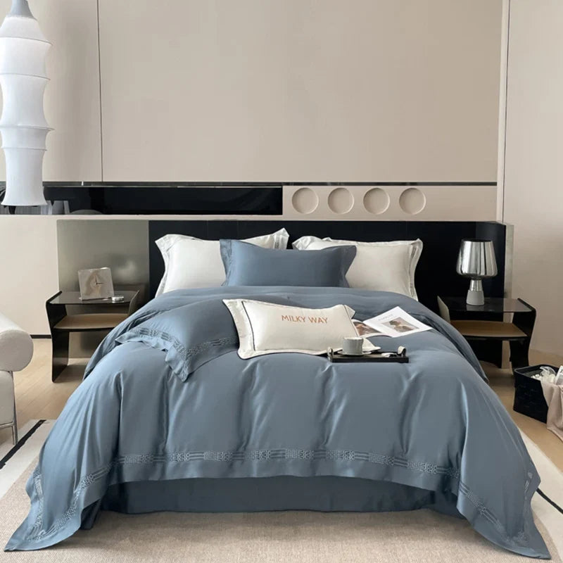 4Pcs Luxury 800TC Lyocell Soft Silky Cooling Summer Bedding Set