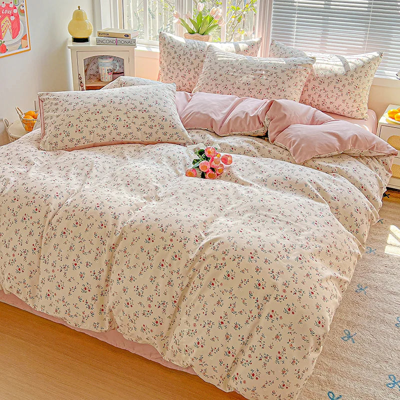 American Pastoral Floral Printed Bedding Set