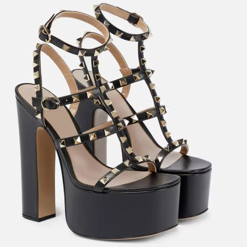 Open-Toe Thin Belt Waterproof Platform Super High Sexy Sandals