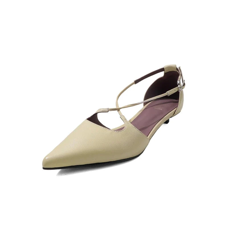 sheepskin pointed low Heel