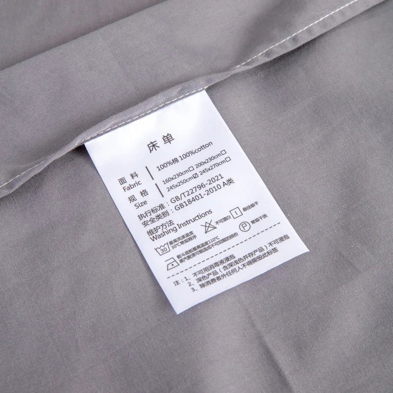 Solid Color Cotton Bed Sheet Single Double Mattress Covers Super Soft Queen King Bedspread Soft Bed Linen Home Decor