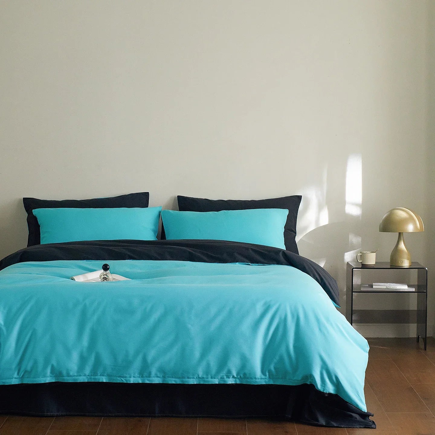 High End 100% Cotton Duvet Cover Set Mixed Color Skin Friendly Queen Bedding Set