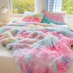 1Pc  Mink velvet fabric Colorful Soft Warm Sofa Throw Blankets Travel Blanket Warm Bedding All Season With zipper Duvet Covers