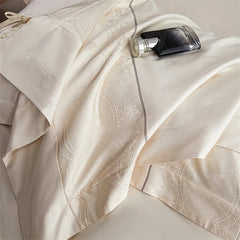 Butterfly Embroidery Jacquard Egyptian Cotton Bedding Set
