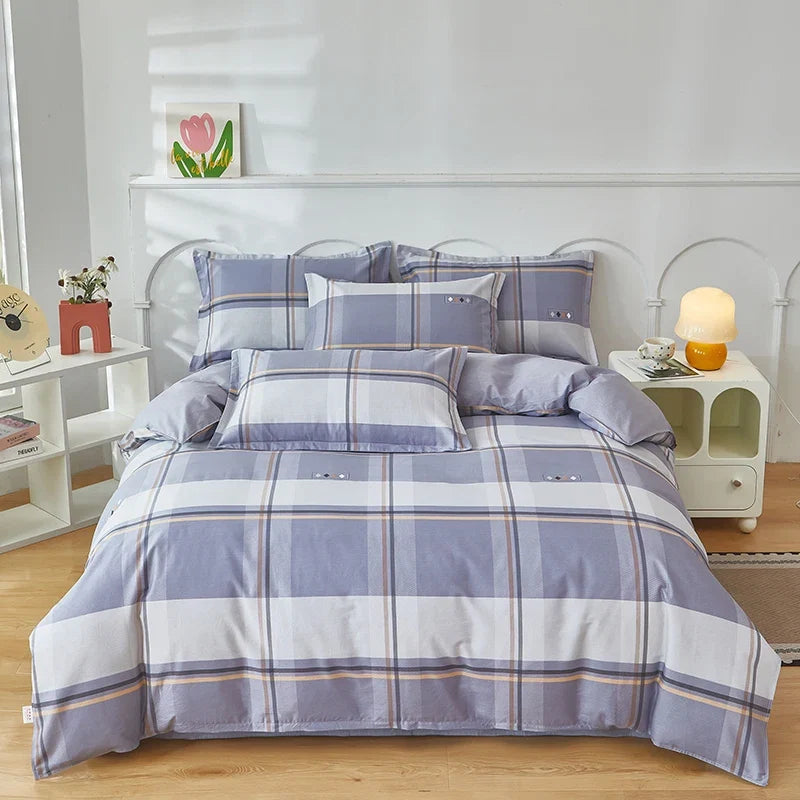 Geometric comforter cover 100%  Minimal 1 piece Cotton Skin-friendly Duvet cover Quilt covers for queen king single size bed