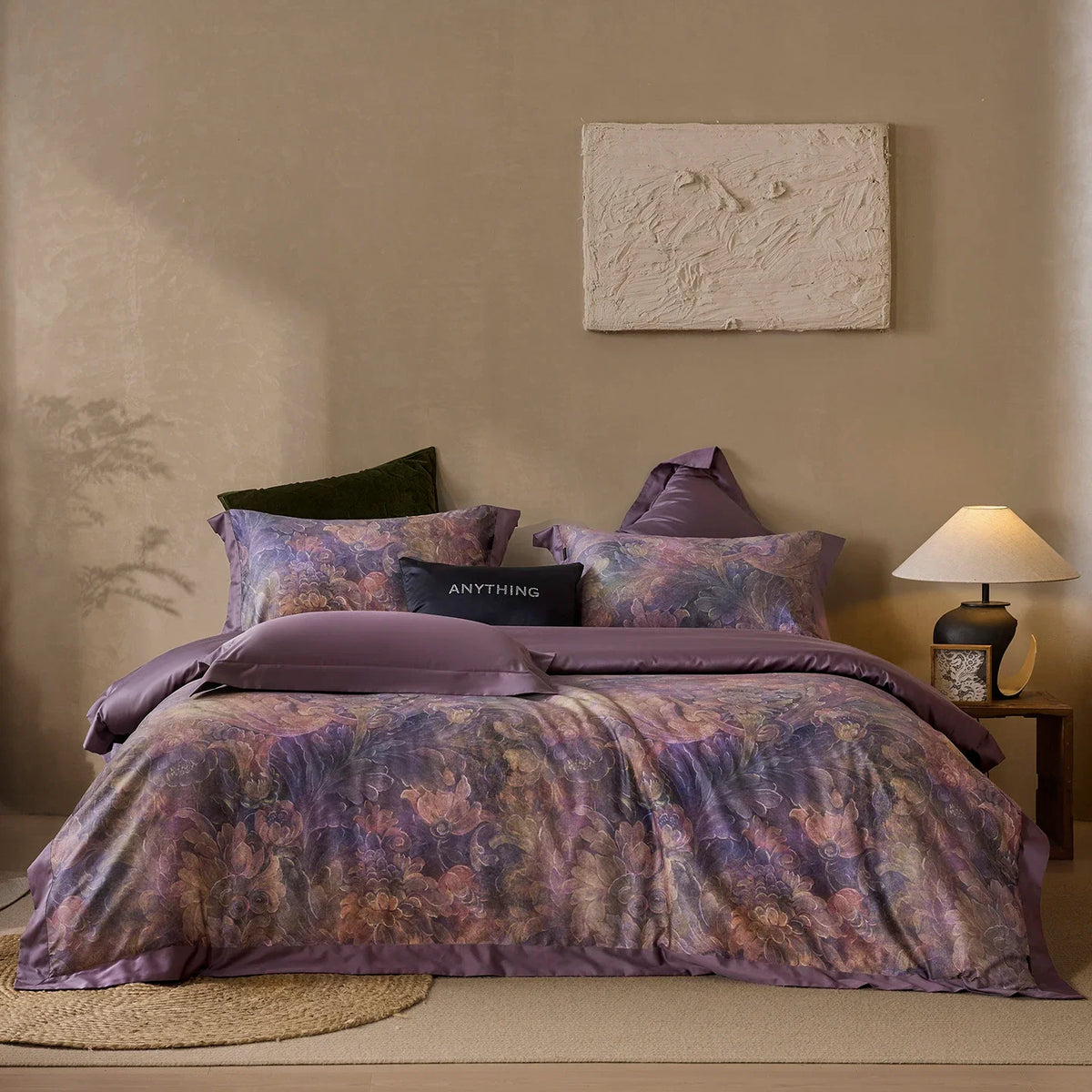 1000TC Egyptian Cotton Vintage Baroque Floral Print Luxury Bedding Set
