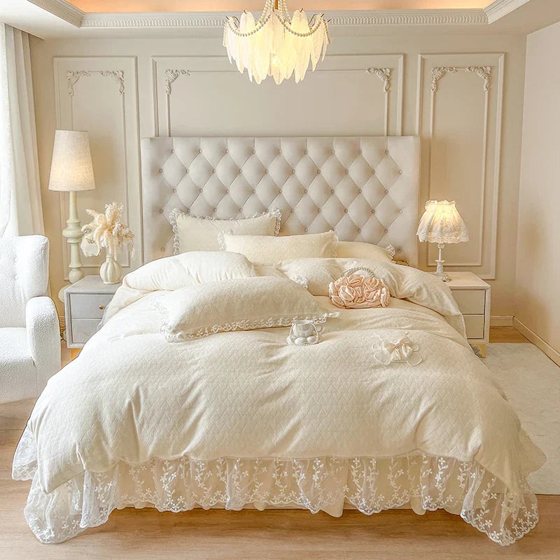 Crystal Velvet Winter Warm Thickened Bedding Set