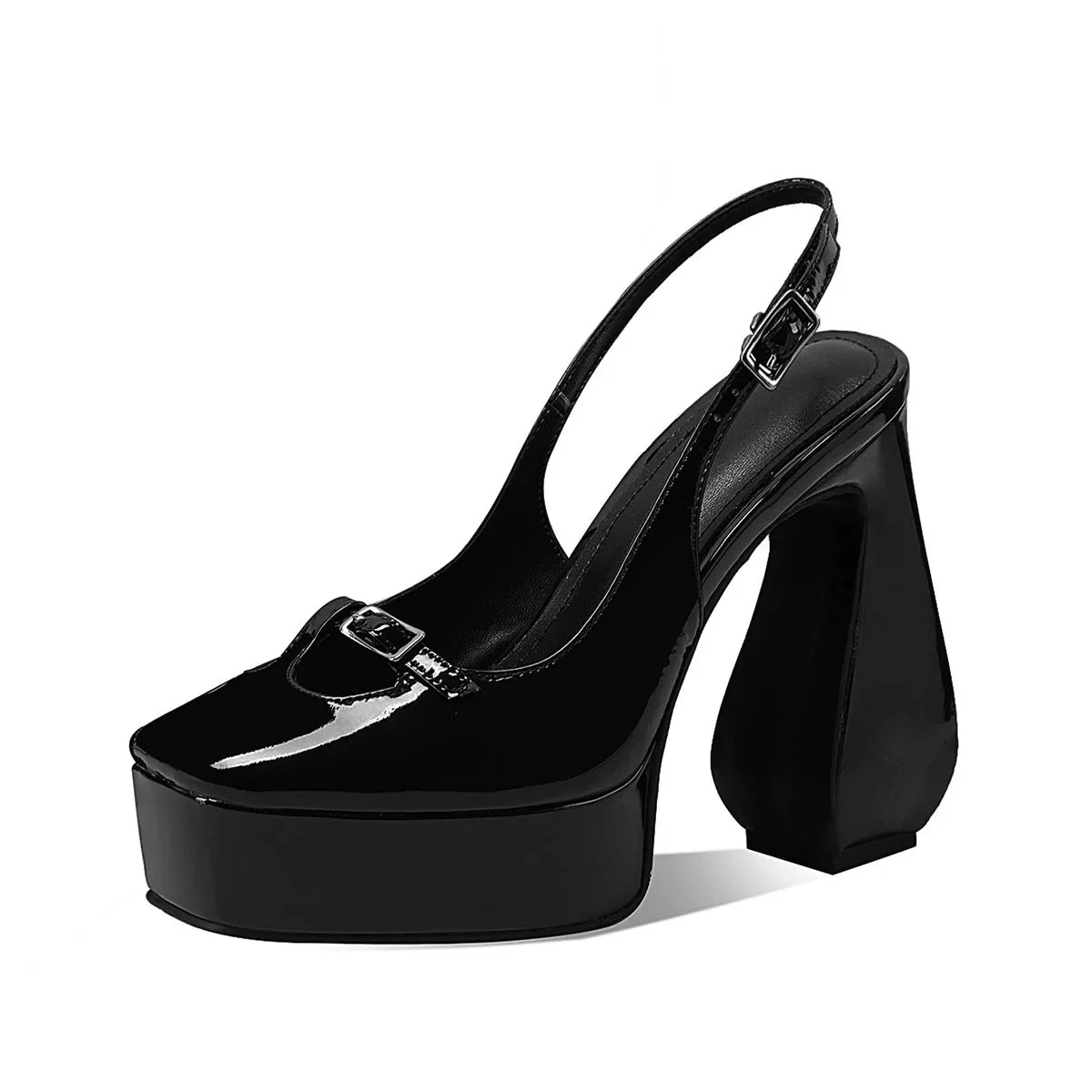 Cow patent leather Platform Sandals