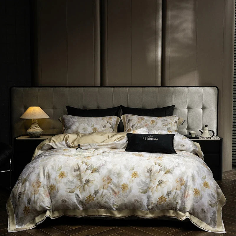 Botanical Floral Print Luxury Bedding Set