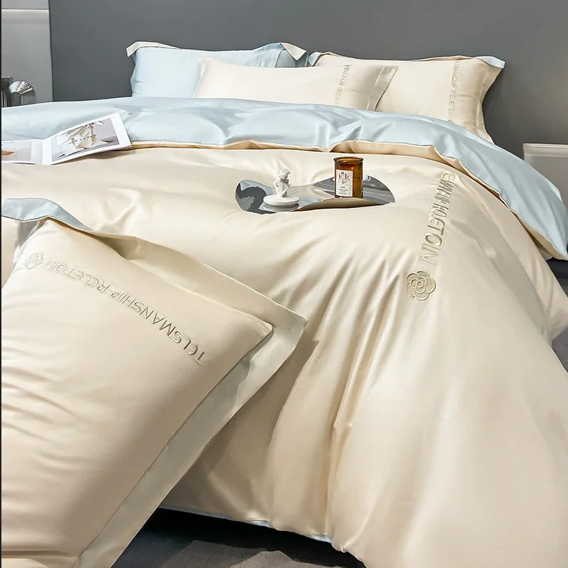 Thickened Brushed Pure Cotton 4-piece Bedding Set